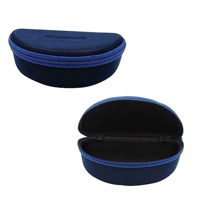 Customizable Logo Zipper Eyeglasses Case Big Box Black Glasses Case Shockproof