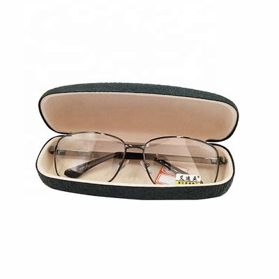 Fashionable PU Leather And Metal Glasses Case Scratch Resistant