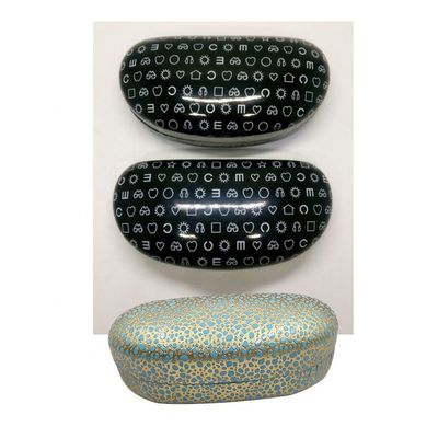 Customized Logo Leather Optical Glasses Case Irregular Shape Lightweight