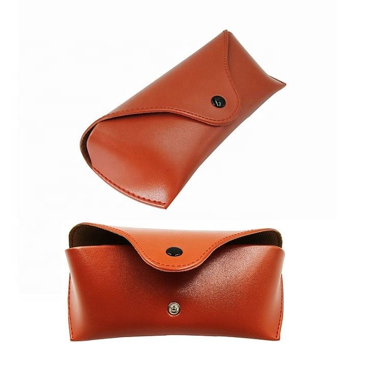 Customized Sunglasses Packaging Case Leather Spectacle Pouch Fade Resistance