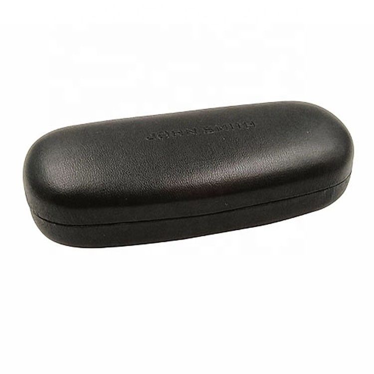 Embossed Logo PU Reading Glasses Case Matte Surface 156*61*40mm